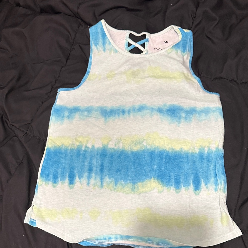 SO Kids Tie-Dye Tank Top - Blue and Green